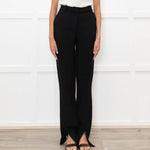 Victoria Beckham Black Slit Detail Trousers