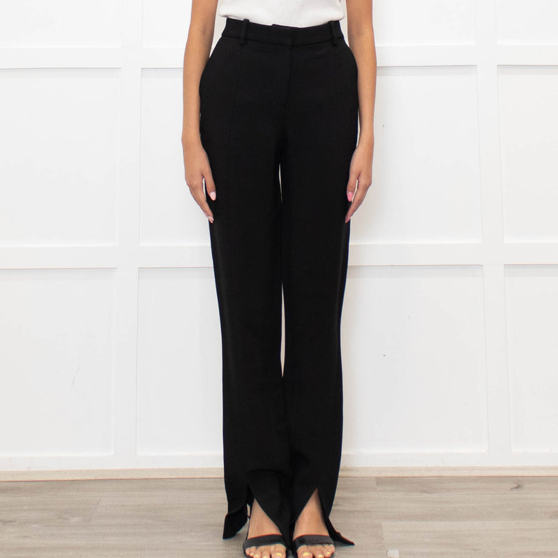 Victoria Beckham Black Slit Detail Trousers