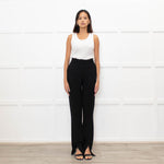 Victoria Beckham Black Slit Detail Trousers
