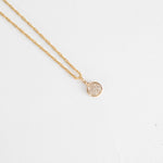 Otiumberg 9ct Gold Necklace With Tiny Diamond Disc
