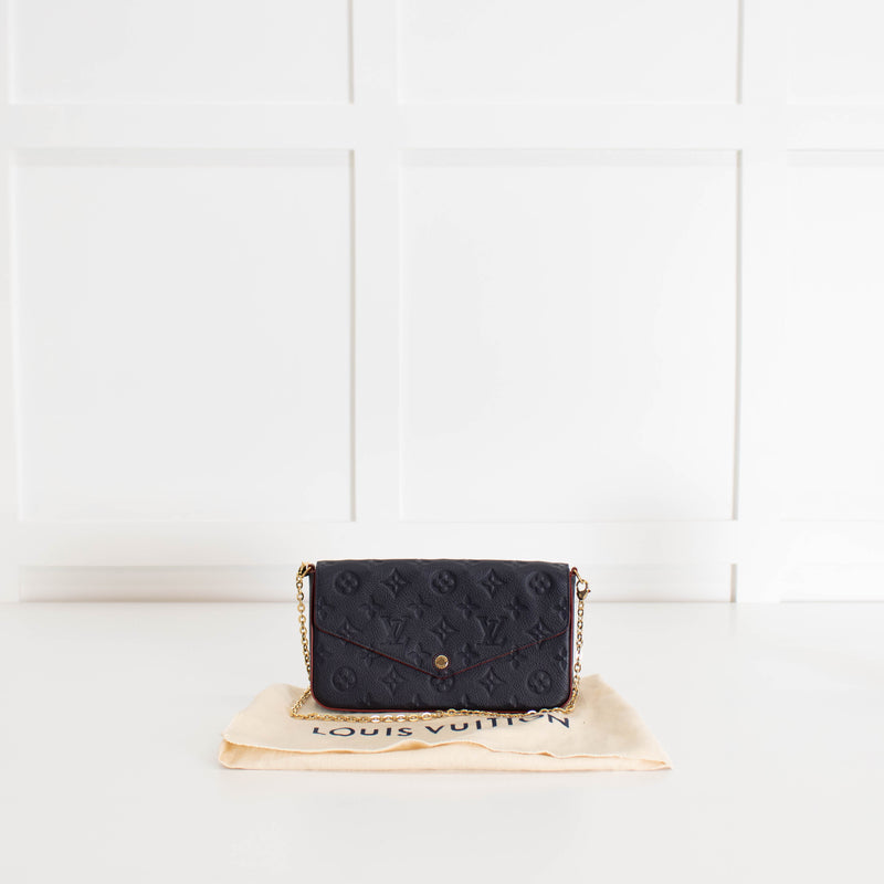 Louis Vuitton Navy Monogram Felicie Pochette Bag