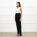 Victoria Beckham Black Slit Detail Trousers