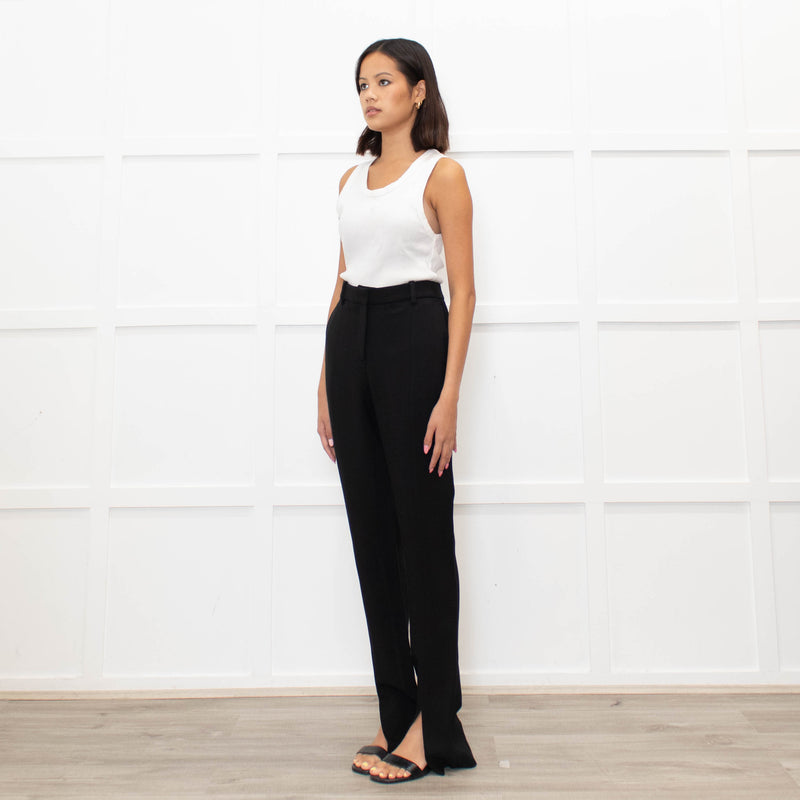 Victoria Beckham Black Slit Detail Trousers