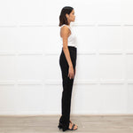 Victoria Beckham Black Slit Detail Trousers