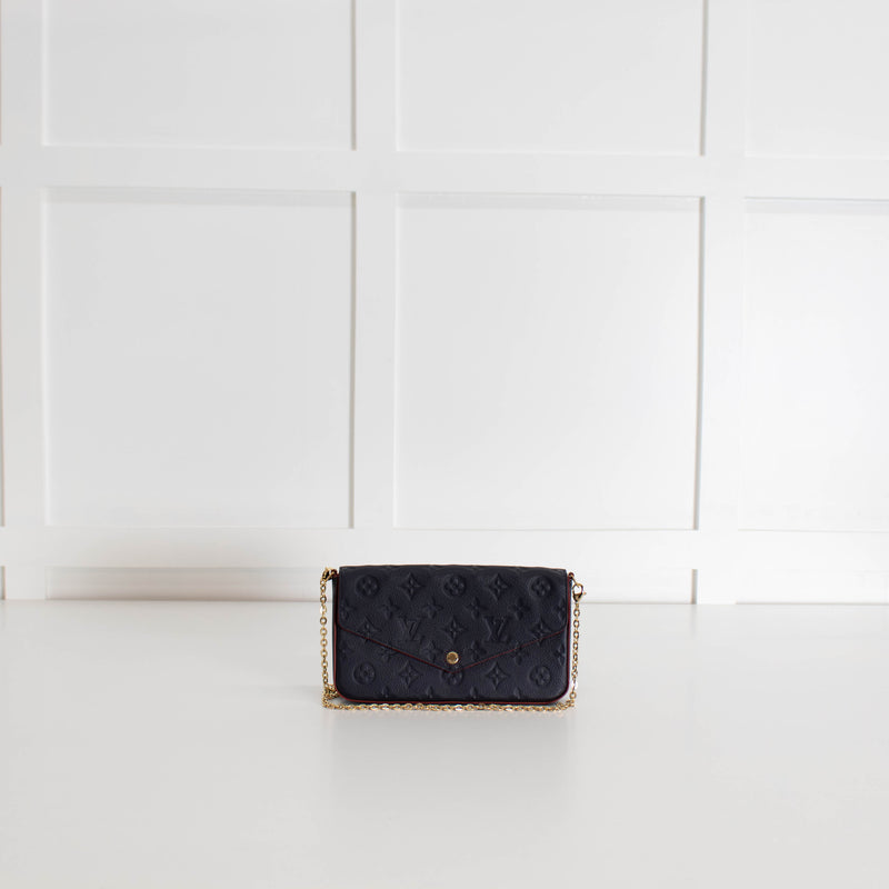 Louis Vuitton Navy Monogram Felicie Pochette Bag