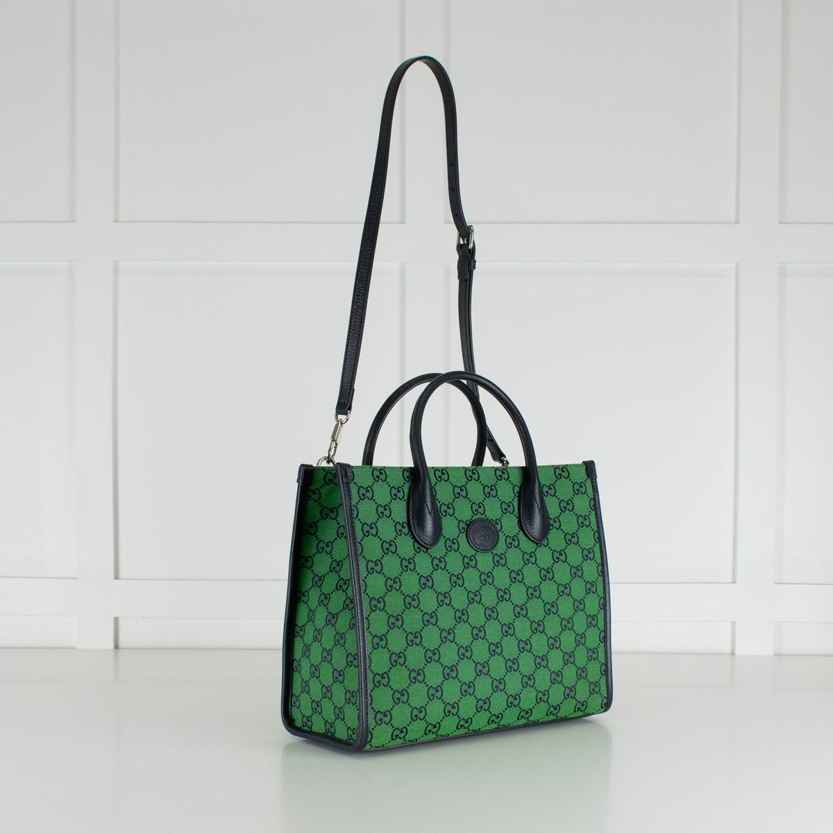 Gucci GG Green Canvas Small Tote Bag