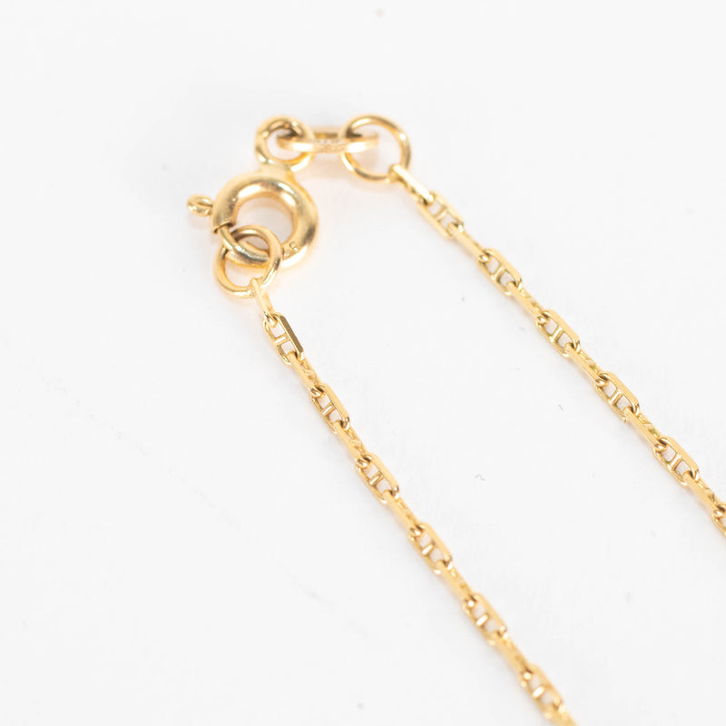 Otiumberg 9ct Gold Necklace With Tiny Diamond Disc