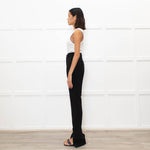 Victoria Beckham Black Slit Detail Trousers