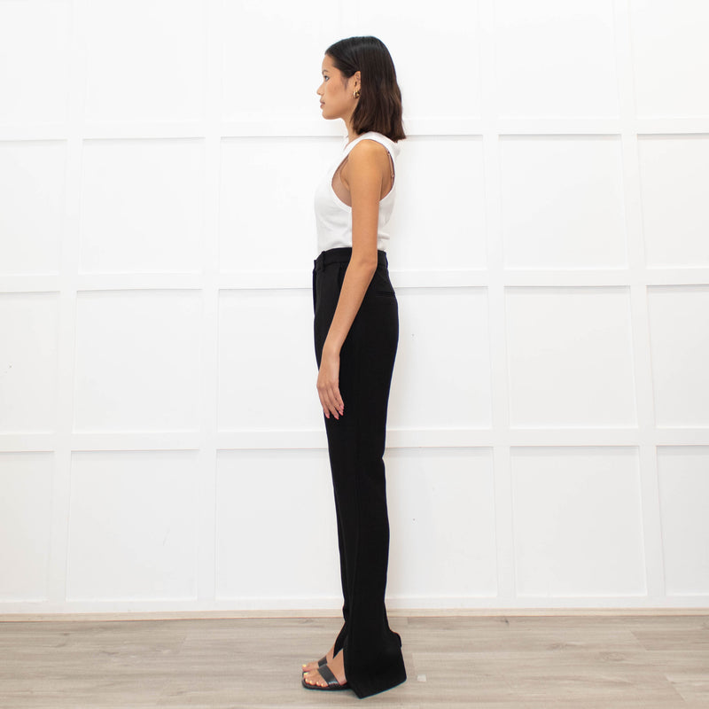 Victoria Beckham Black Slit Detail Trousers