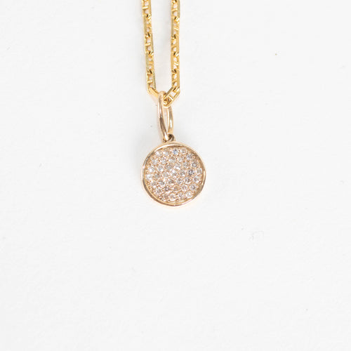 Otiumberg 9ct Gold Necklace With Tiny Diamond Disc
