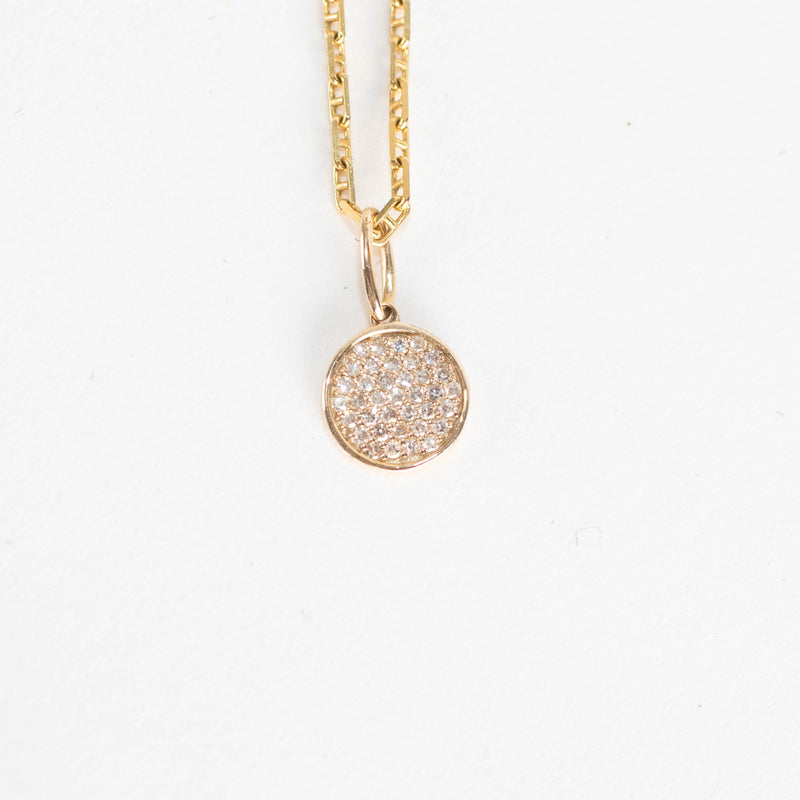 Otiumberg 9ct Gold Necklace With Tiny Diamond Disc