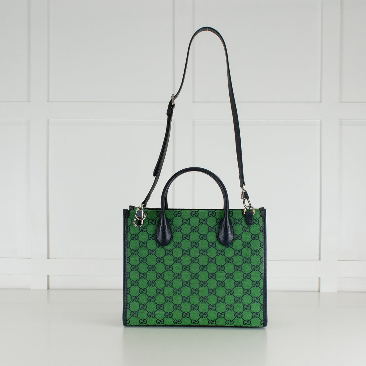 Gucci GG Green Canvas Small Tote Bag