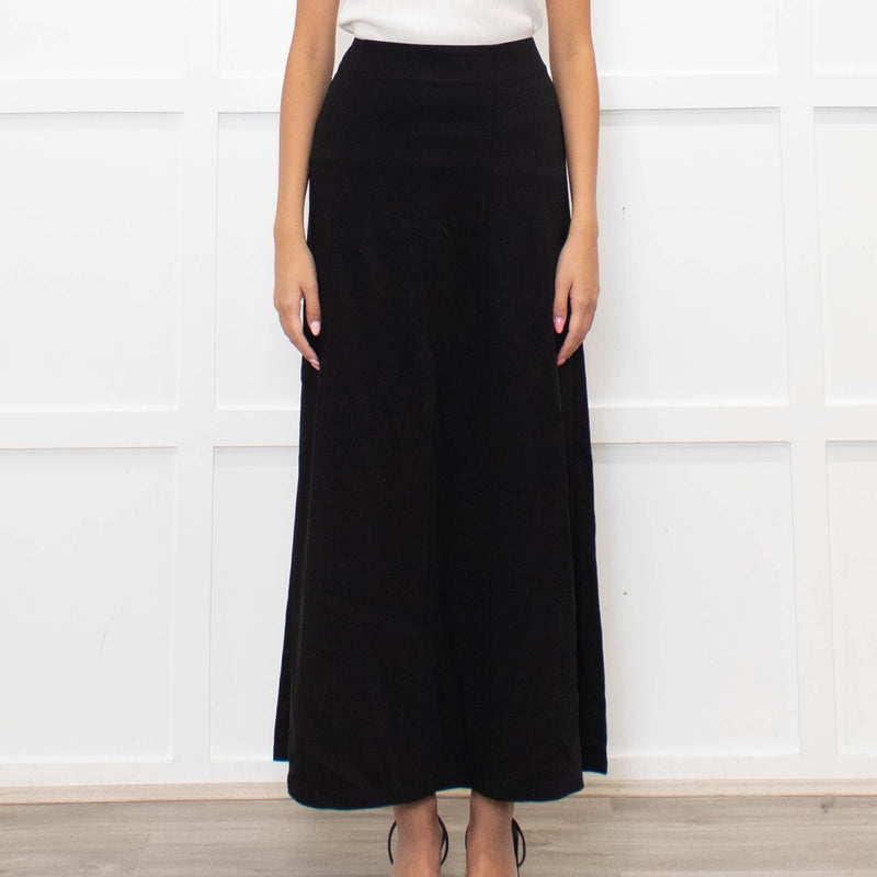 Rodebjer Black Straight Midi Skirt