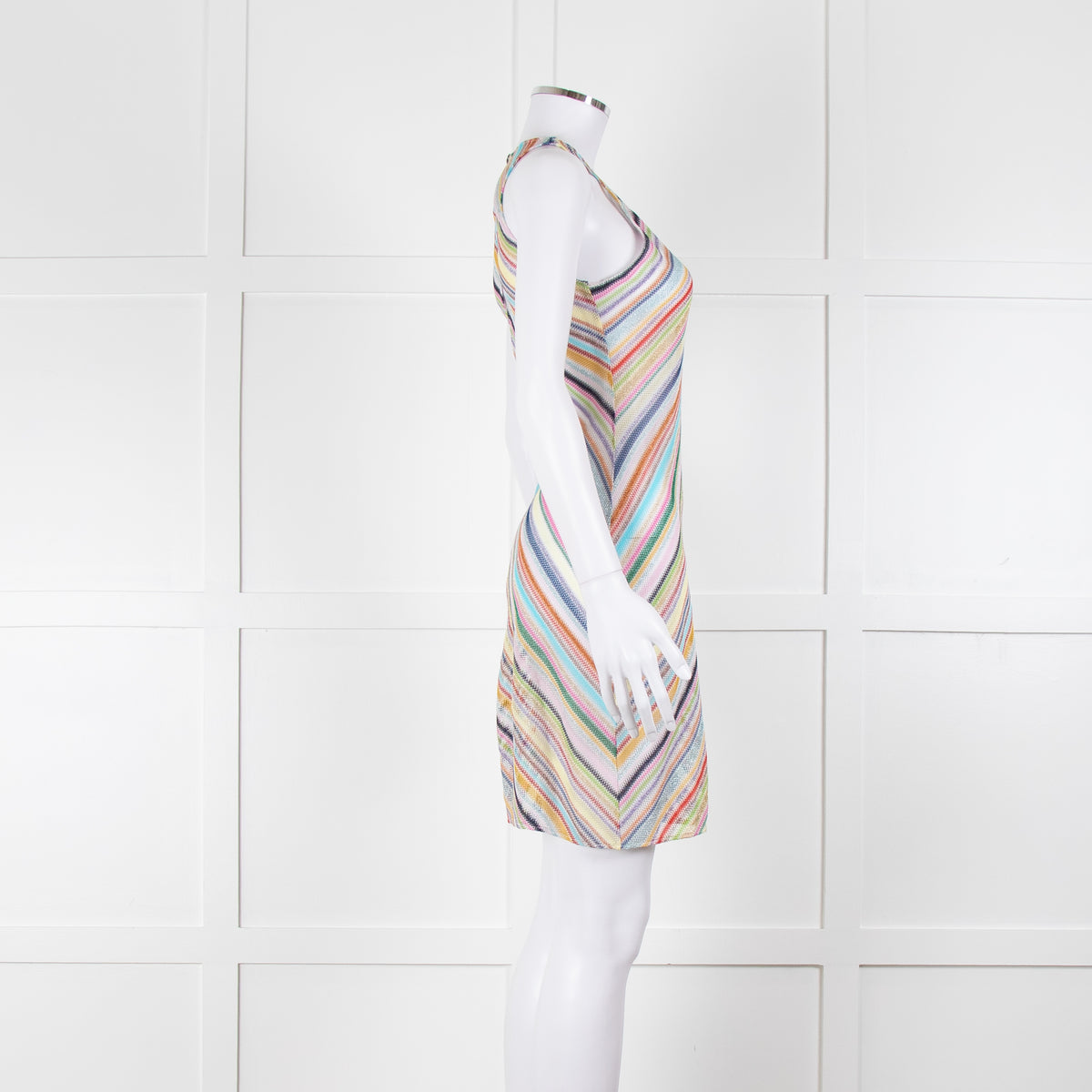 Missoni Multicoloured Metallic Stripe Crochet Dress