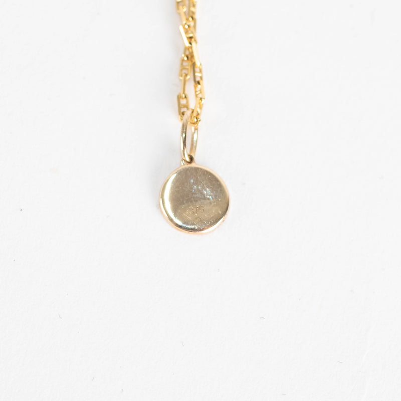 Otiumberg 9ct Gold Necklace With Tiny Diamond Disc