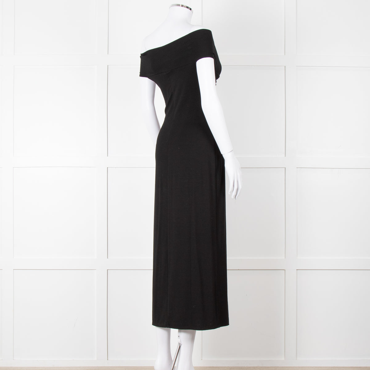 Reformation Black Sleeveless Dress With Front Flower Detail