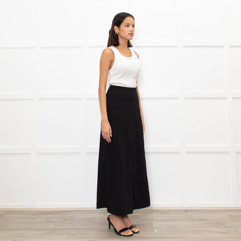 Rodebjer Black Straight Midi Skirt