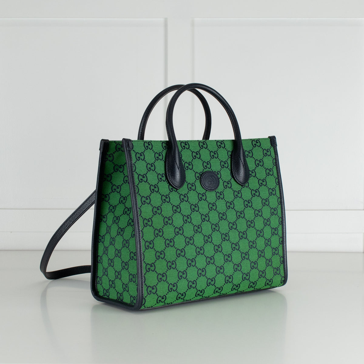 Gucci GG Green Canvas Small Tote Bag