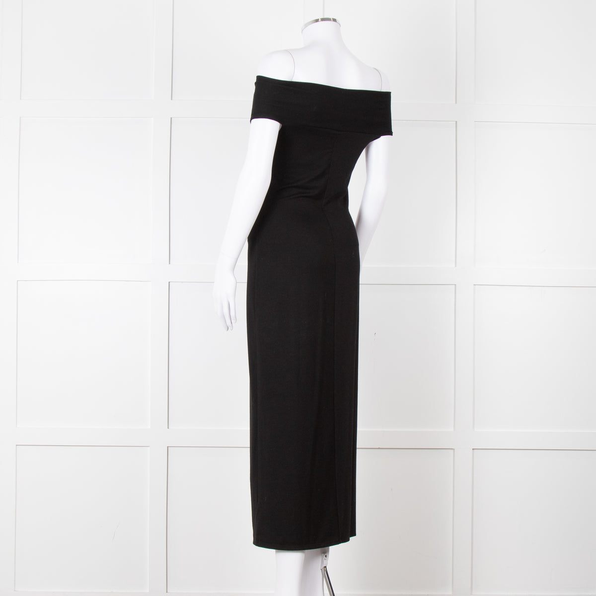 Reformation Black Sleeveless Dress With Front Flower Detail