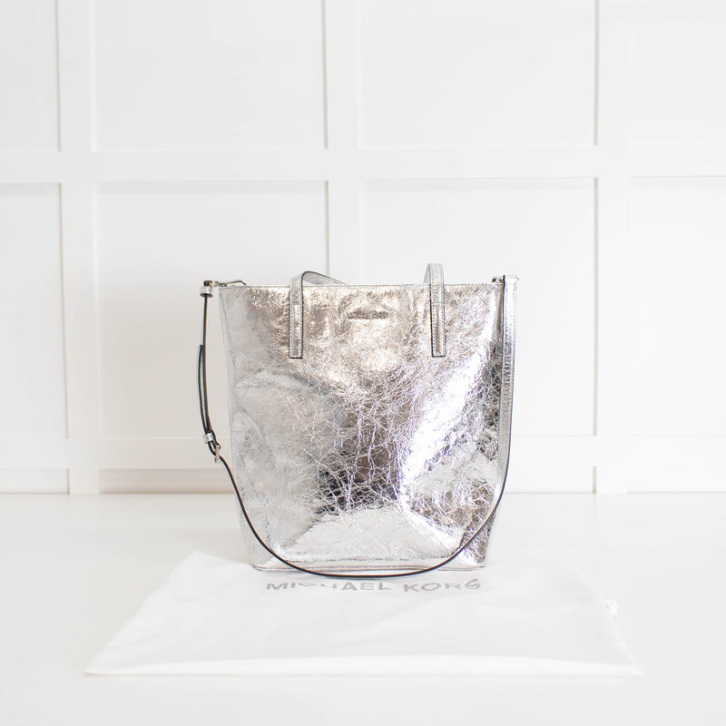 Michael By Michael Kors Silver Large Tote Bag