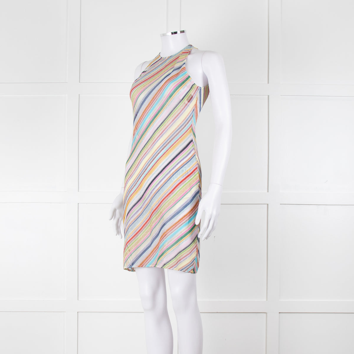 Missoni Multicoloured Metallic Stripe Crochet Dress