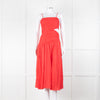 Zimmermann Red Linen Strap Sundress