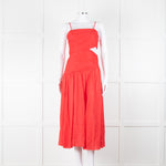 Zimmermann Red Linen Strap Sundress