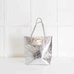 Michael By Michael Kors Silver Large Tote Bag