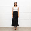 Nina Ricci Black Gathered Detail Long Pencil Skirt