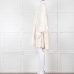 Devotion Twins Cream Tiered Mini Dress