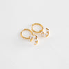 Otiumberg Gold Hoop Moon Shape Dangle Earrings