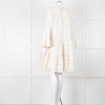 Devotion Twins Cream Tiered Mini Dress