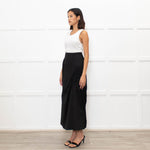 Nina Ricci Black Gathered Detail Long Pencil Skirt