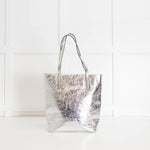 Michael By Michael Kors Silver Large Tote Bag