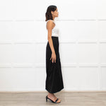 Nina Ricci Black Gathered Detail Long Pencil Skirt