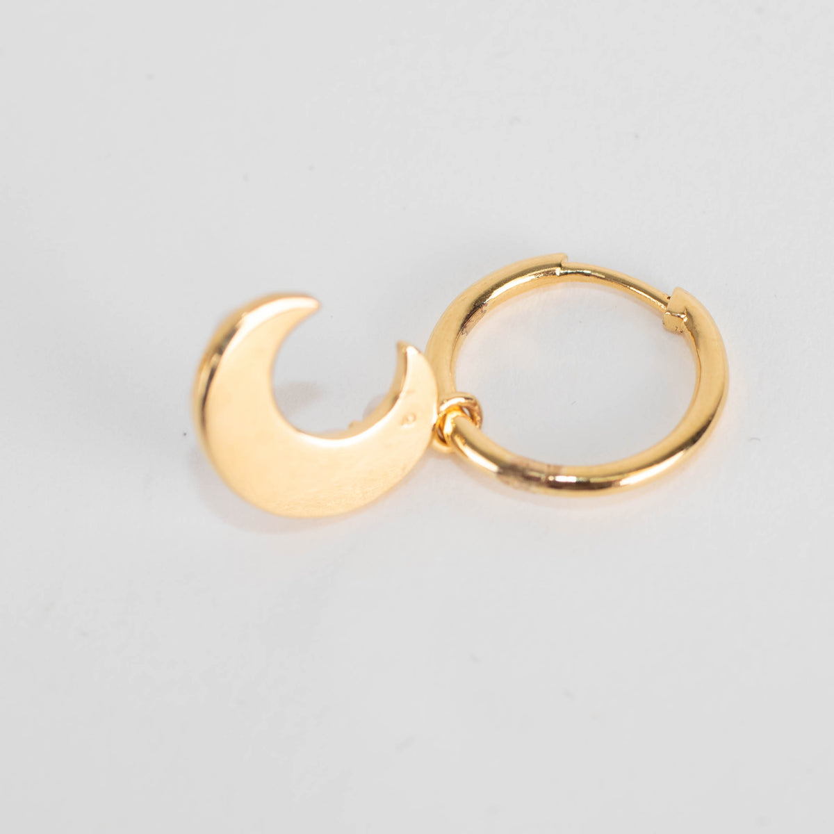 Otiumberg Gold Hoop Moon Shape Dangle Earrings