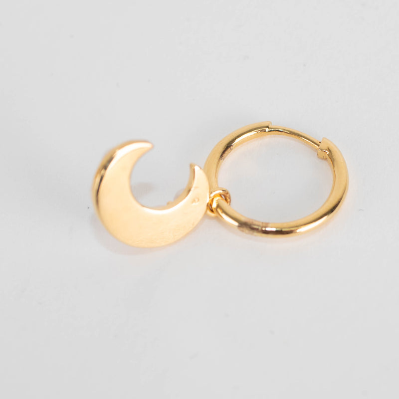 Otiumberg Gold Hoop Moon Shape Dangle Earrings