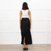 Nina Ricci Black Gathered Detail Long Pencil Skirt