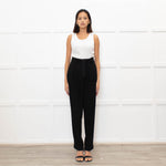 Anne Fontaine Black Belted High Waisted Trousers