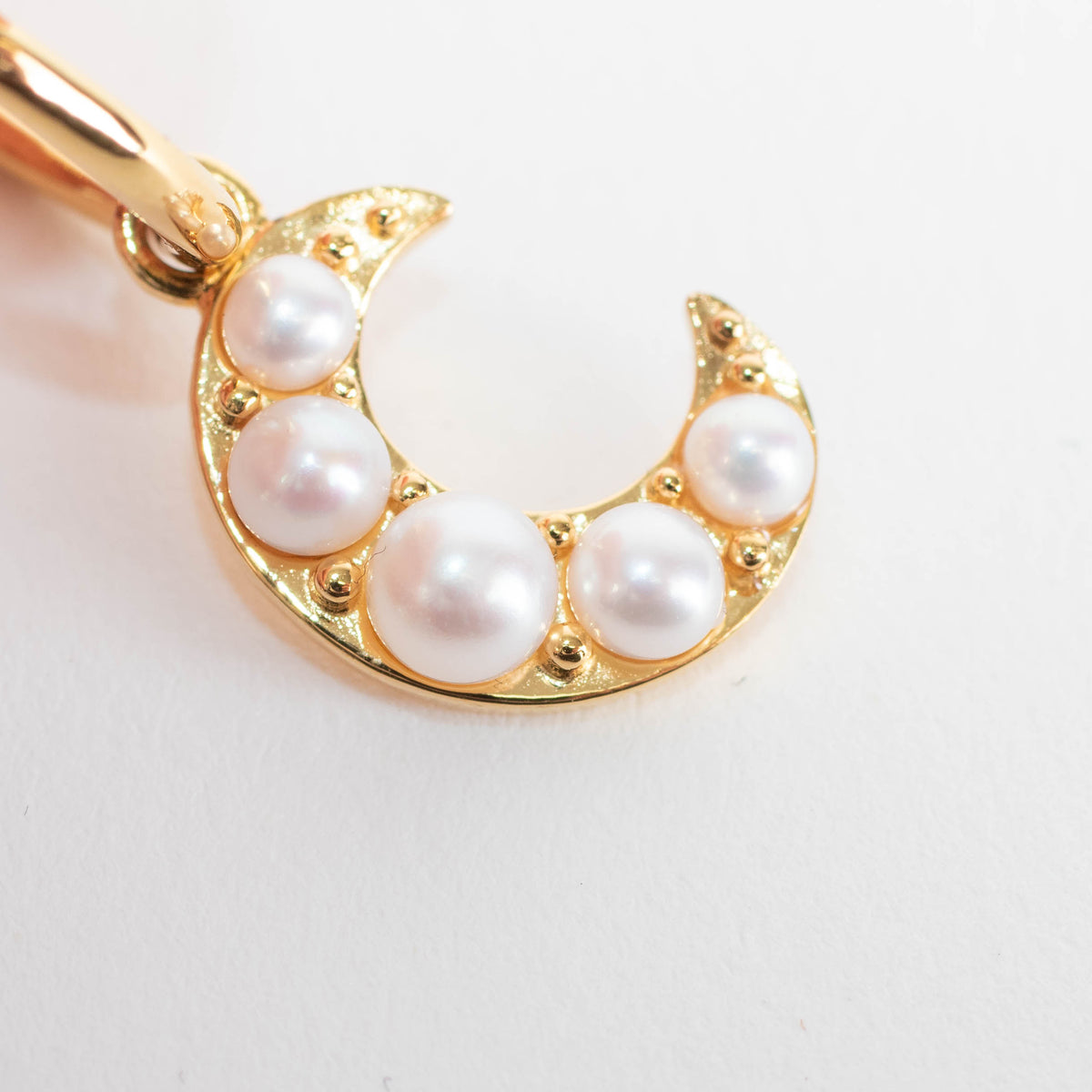 Otiumberg Hoop Moon Shape Dangle Earrings