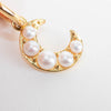 Otiumberg Gold Hoop Moon Shape Dangle Earrings