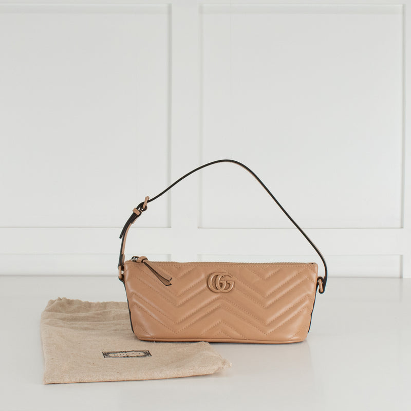 Gucci GG Nude Quilted Leather Shoulder Bag