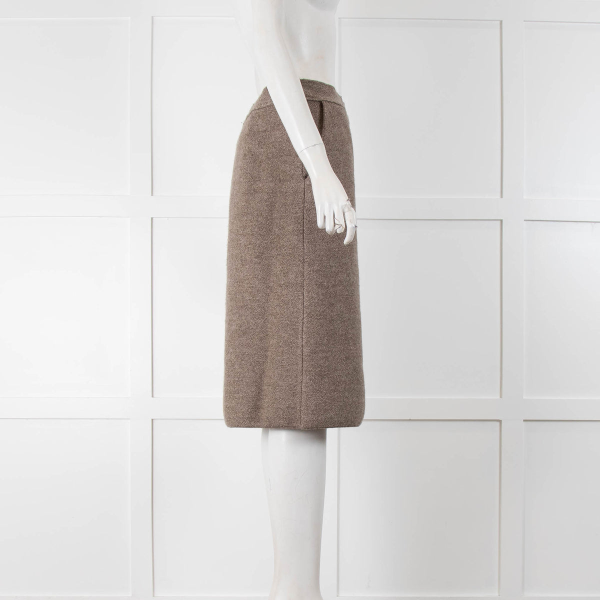 Strenesse Brown Marl Front Split Skirt