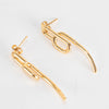 Otiumberg Gold Twisted Drop Earrings