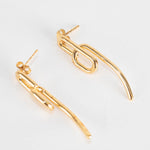 Otiumberg Gold Twisted Drop Earrings