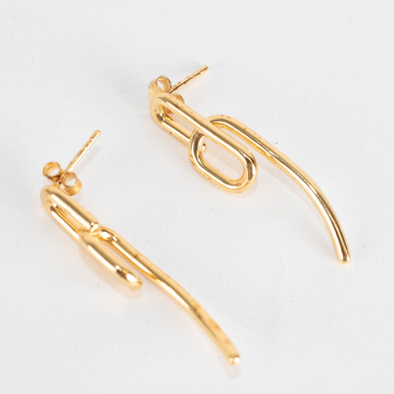 Otiumberg Gold Twisted Drop Earrings