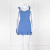 Reformation Cornflour Blue Tie Strap Linen Sundress