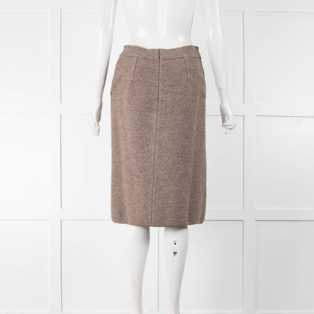 Strenesse Brown Marl Front Split Skirt