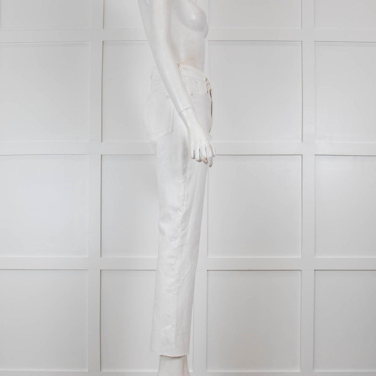Rag & Bone White Nina High Rise Ankle Flare Jeans