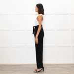 Anne Fontaine Black Belted High Waisted Trousers